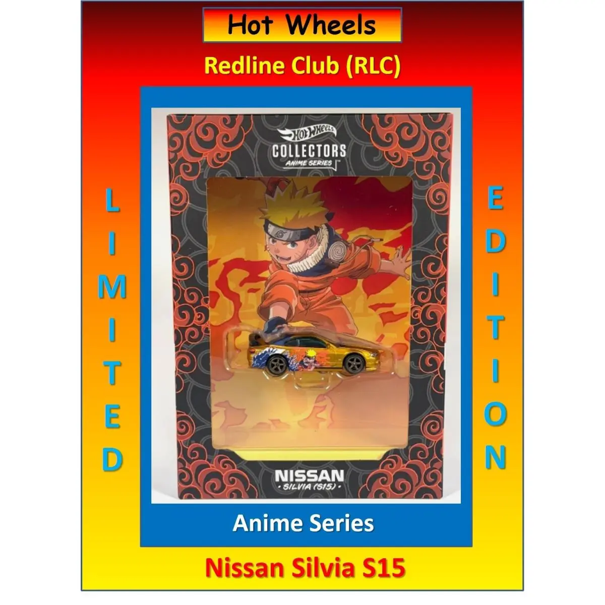 2026 Hot Wheels Rlc Naruto x Nissan Silvia S15 Anime Gold IN Hand