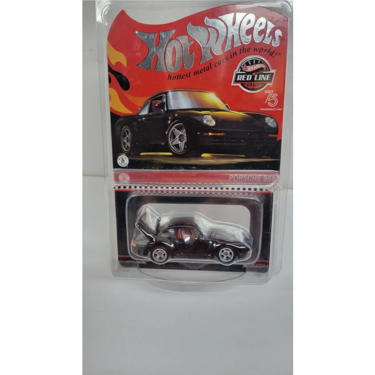 Hot Wheels Rlc Black Porsche 959 Red Line Club HNL18 Real Riders 75 Years Hnl 18