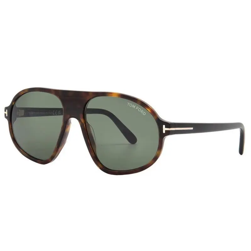 TF1178 52N Dark Havana Green Unisex Sunglasses by Tom Ford