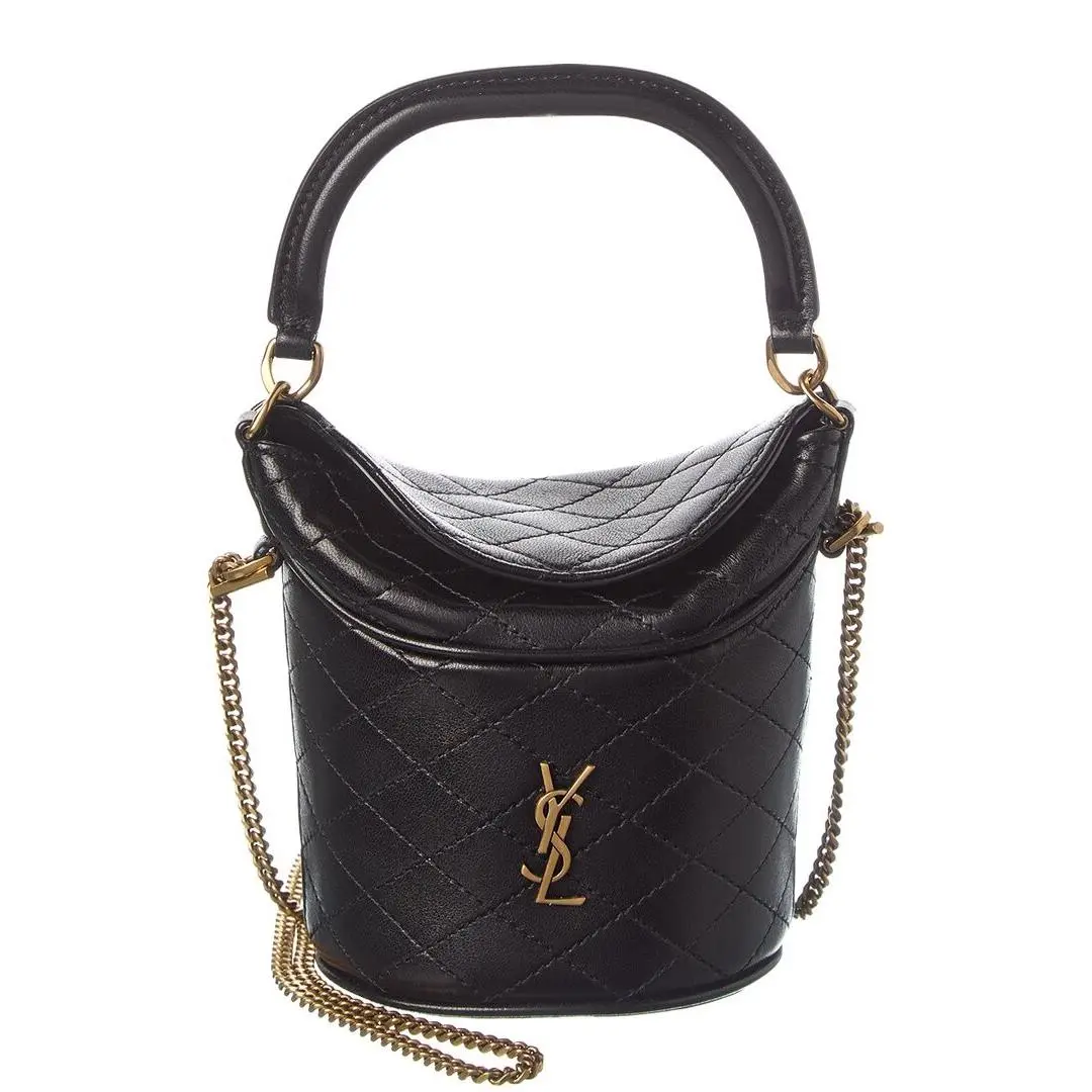 Saint Laurent Gaby Leather Cosmetic Case Women`s Black by Yves Saint Laurent