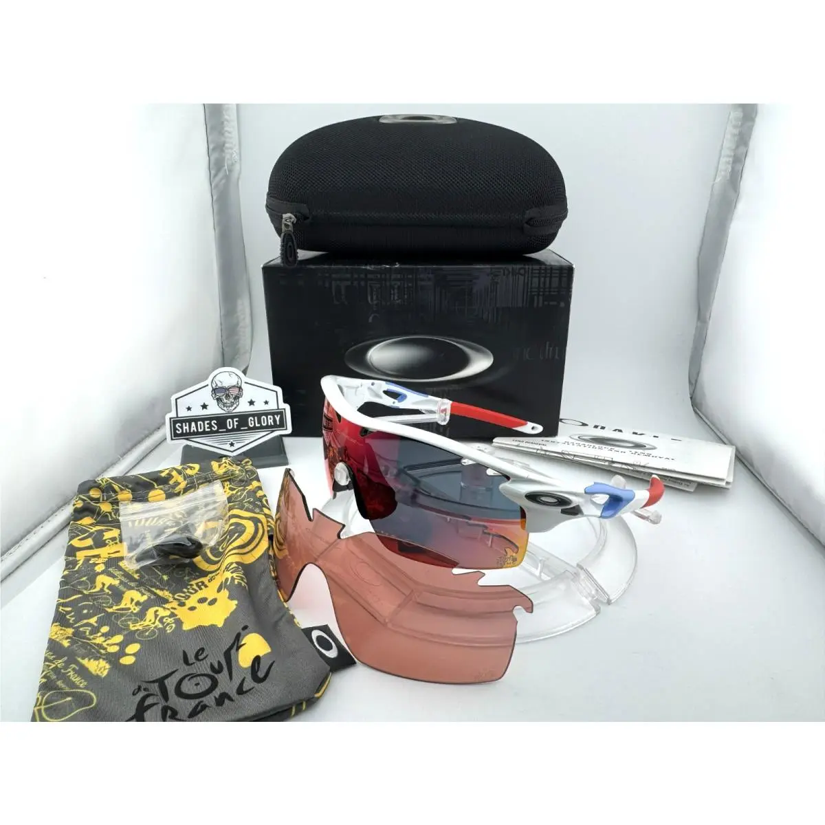 Radarlock XL Tour DE France Tdf White Red Iridium G40 Sunglasses 9196-04 by Oakley