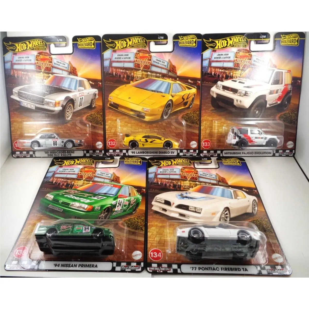 Hot Wheels Premium Boulevard 2025 Mix D Set OF Five Cars 131 TO 135