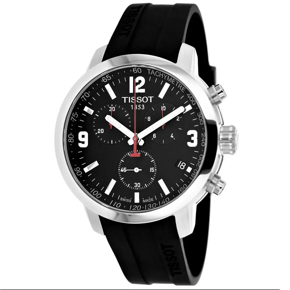 Tissot Men`s Black Dial Watch - T0554171705700