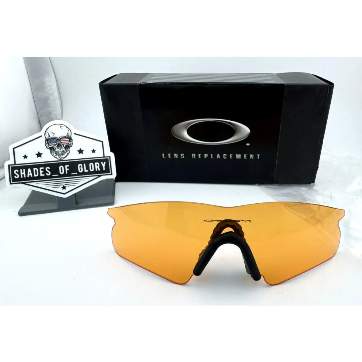 M Frame Hybrid S Persimmon Orange Lens Nose Pad Sunglasses Box by Oakley