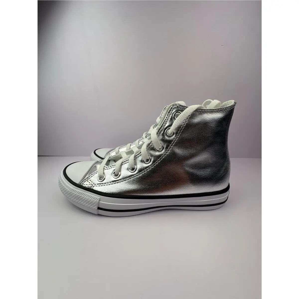 Chuck Taylor All Star High Top Metallic Silver Size Mens 5/wmns 7 by Converse