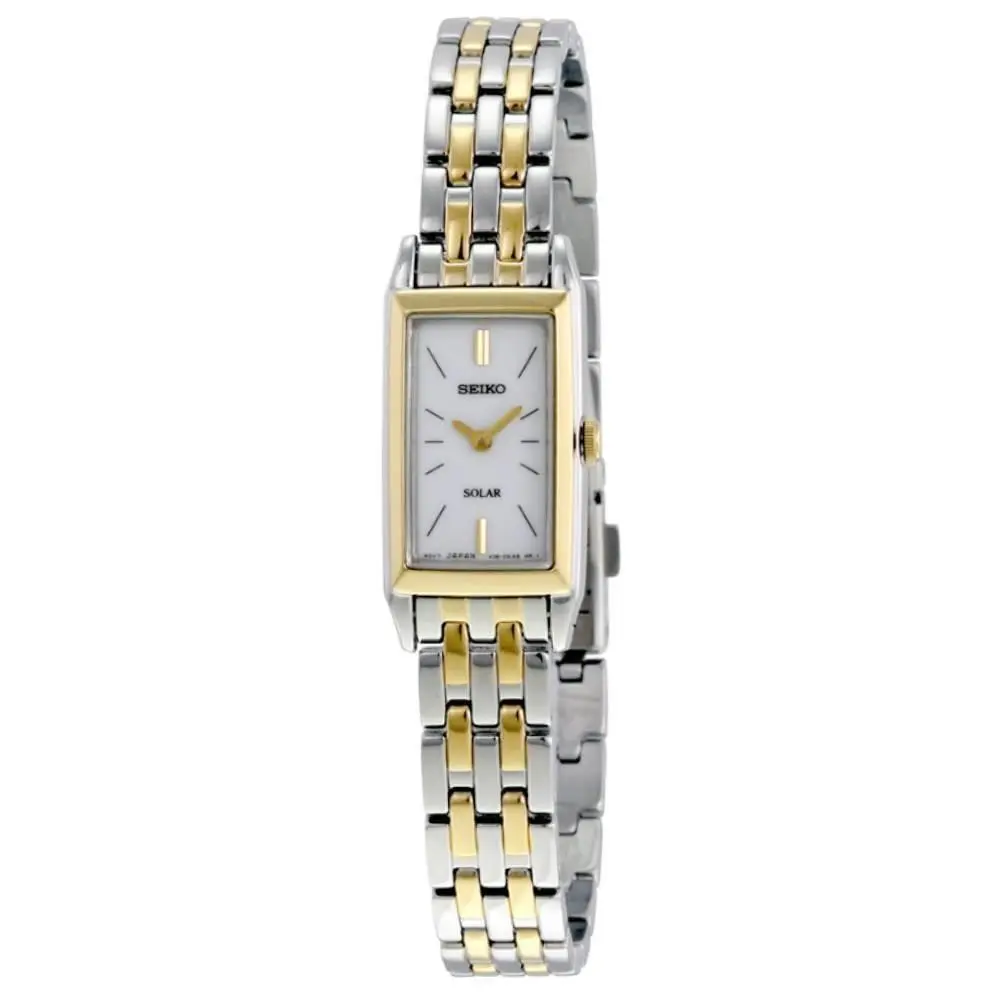 Seiko Women`s SUP028 Solar Two-tone Stainless Steel Watch