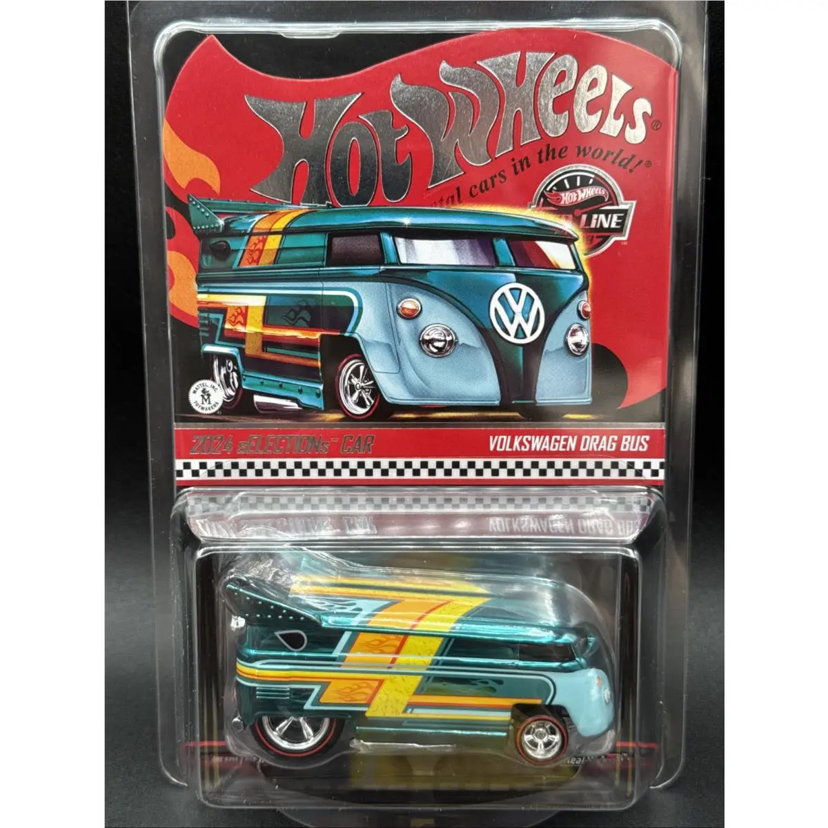 2024 Hot Wheels Green VW Volkswagen Drag Bus Rlc Redline Club Selections Look