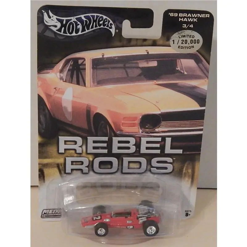 `69 Brawner Hawk Iii Indy Hot Wheels Rebel Rods Produced No. 2 Car Only in 2004