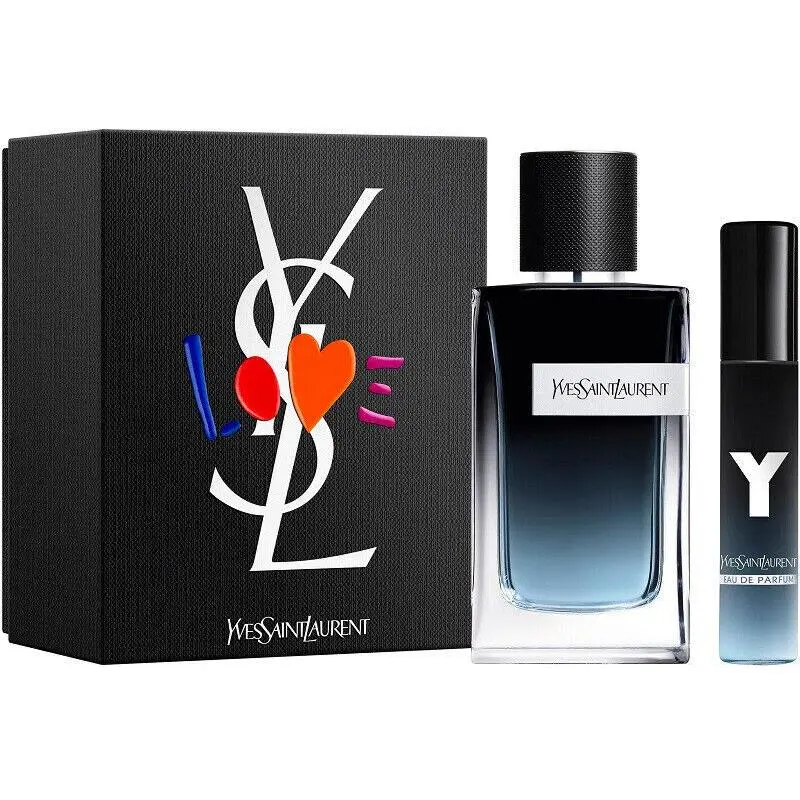 Ysl Y  Men 2 Pieces Set 3.3 oz 0.33 oz Eau De Parfum Spray by Yves Saint Laurent