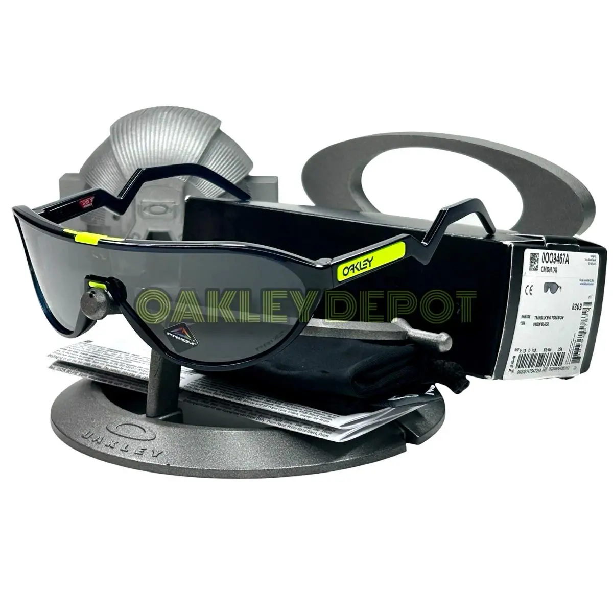 Cmdn 009467A Translucent Poseidon/prizm Black Sunglasses 63 by Oakley