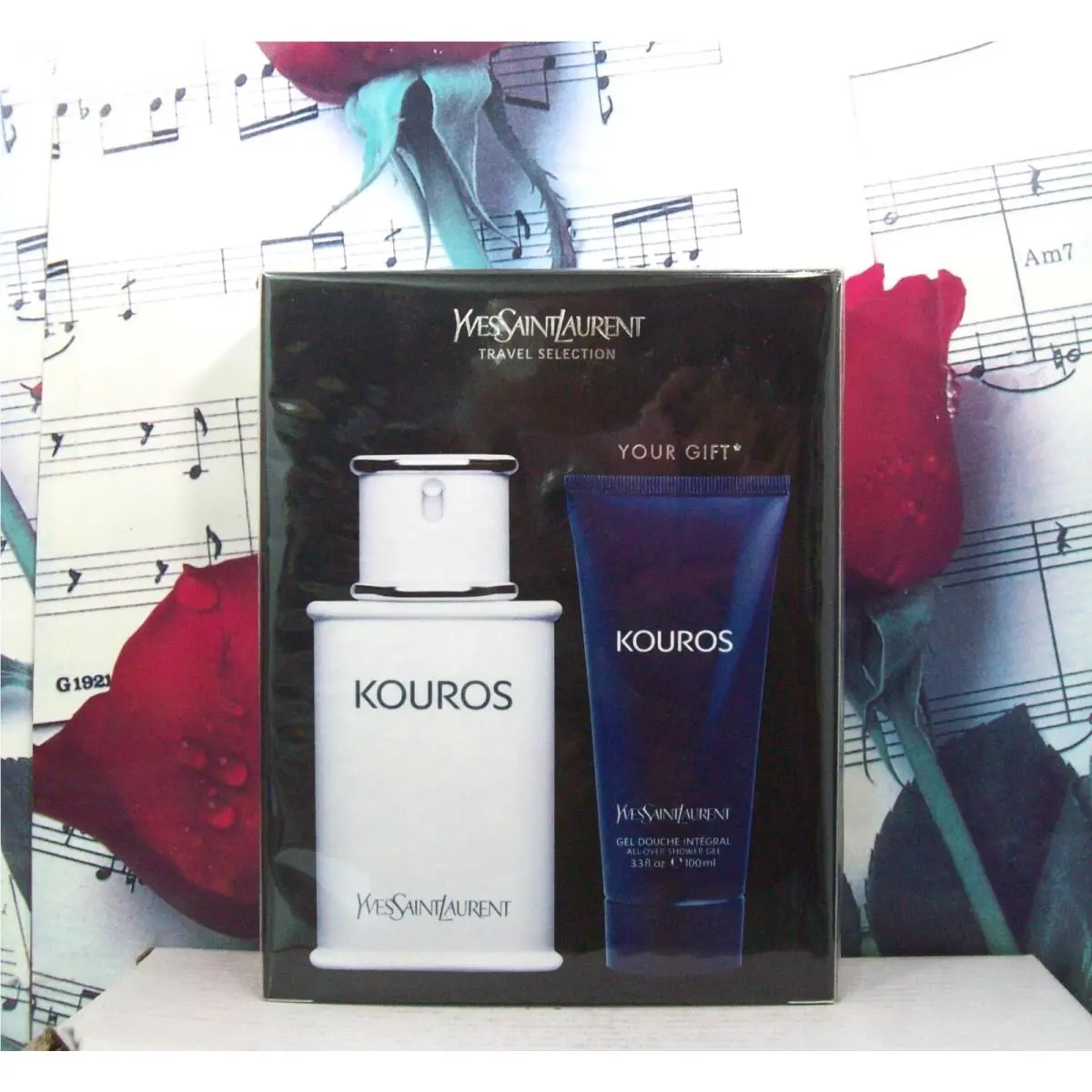 Kouros Gift Set 3.3 Oz. Edt Spray + 3.3 Fl. Oz. S.gel by Yves Saint Laurent
