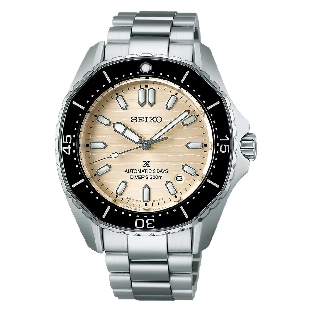Seiko Prospex Diver`s Beige Dial Stainless Steel Men`s Watch SPB481