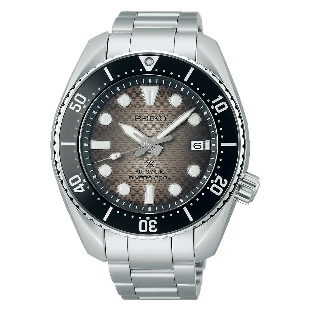 Seiko Prospex Sumo Automatic Divers Gray Dial Steel Bracelet Watch SPB323