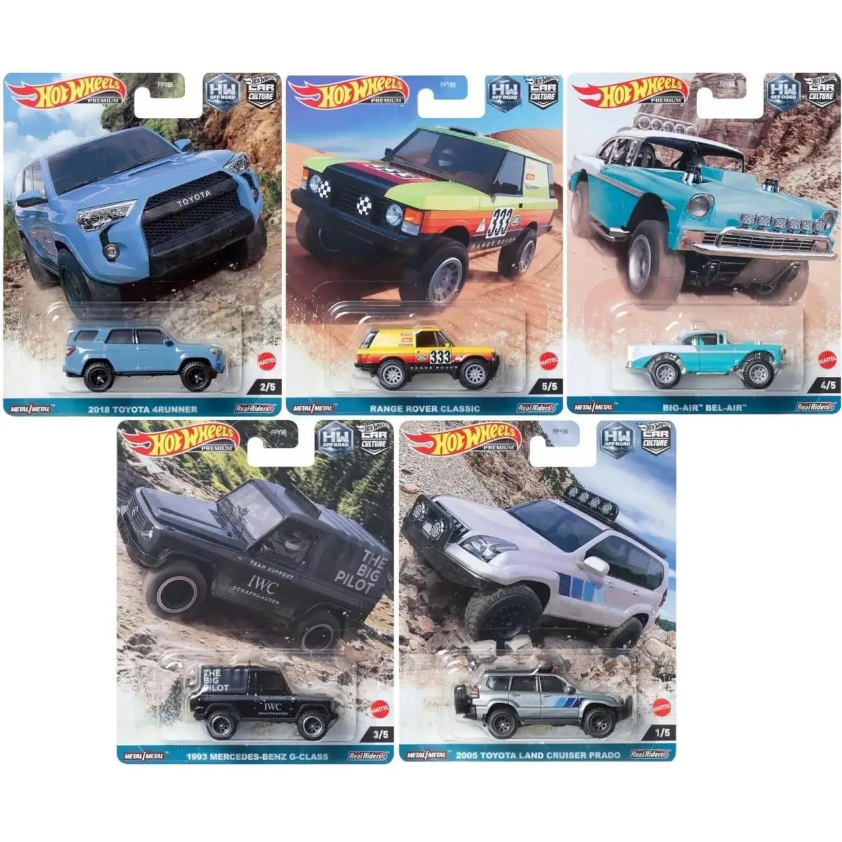 Car Culture 2023 Off Road Complete Set of 5 Diecast Vehicles From FPY86-959F Rel