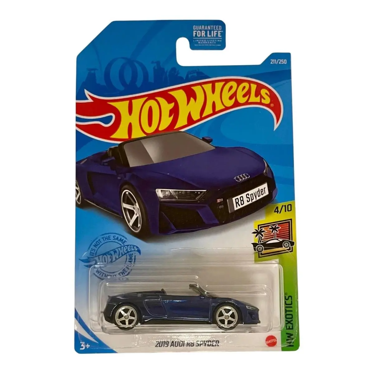 Hot Wheels 2019 Audi R8 Spyder Blue HW Exotics Super Treasure Hunt W/protector