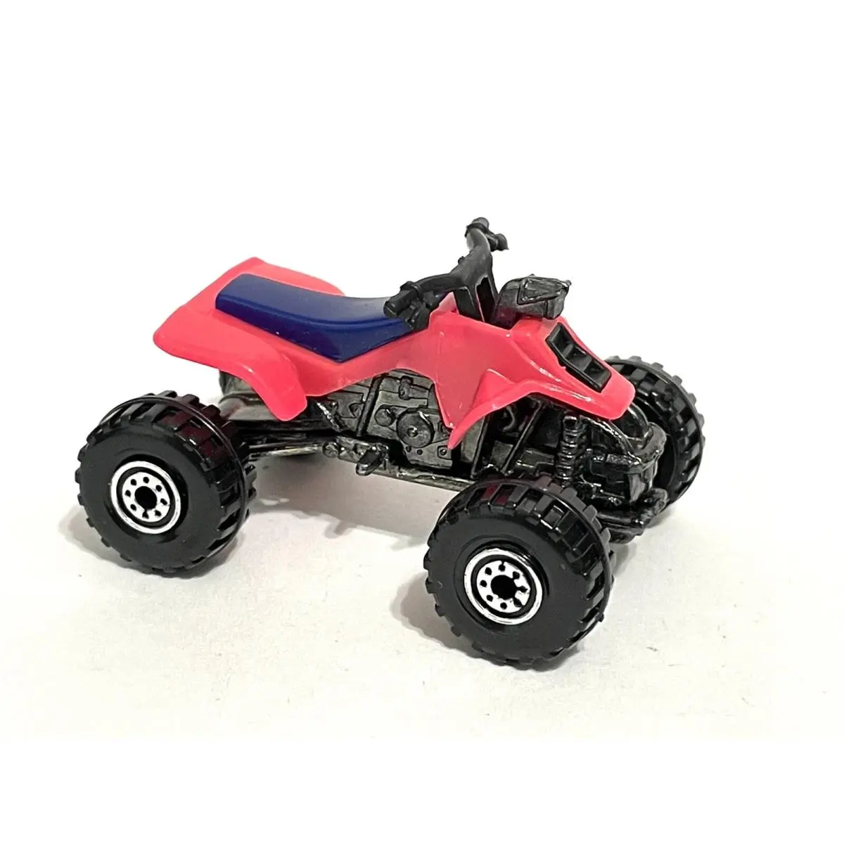 Vintage Hot Wheels 1986 Suzuki Quadracer Atv 4 Wheeler Pink W/blue Seat