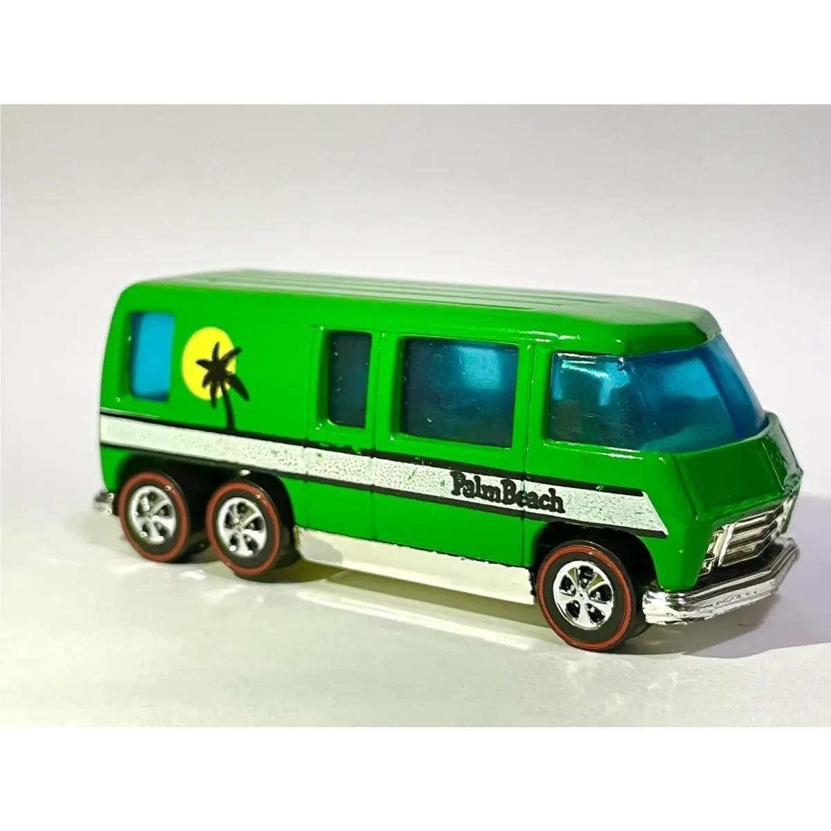 “custom Made” Redline Hot Wheels 1976 Palm Beach Green Gmc Motor Home HK