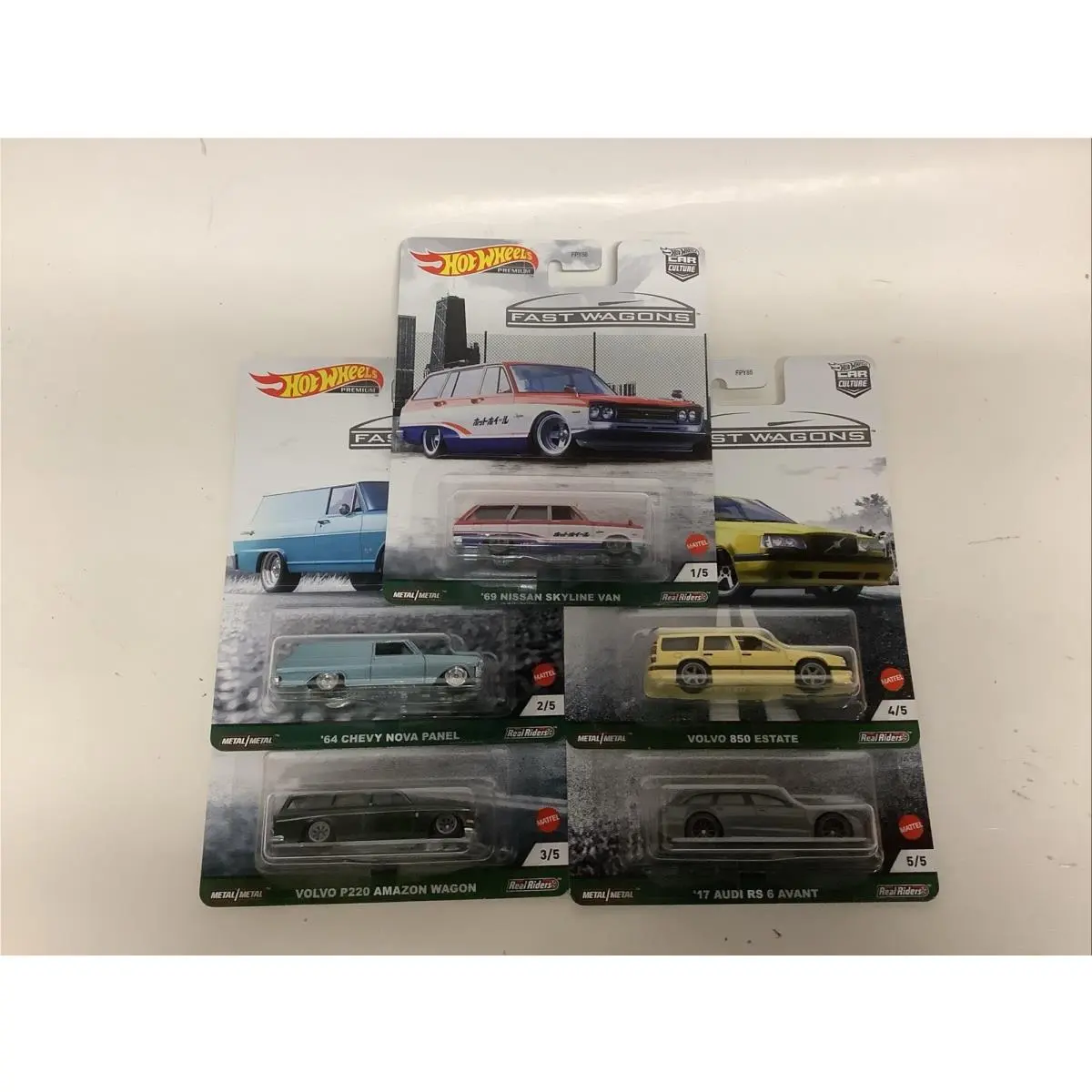 Hot Wheels Premium Car Culture Fast Wagons 5 Car Set