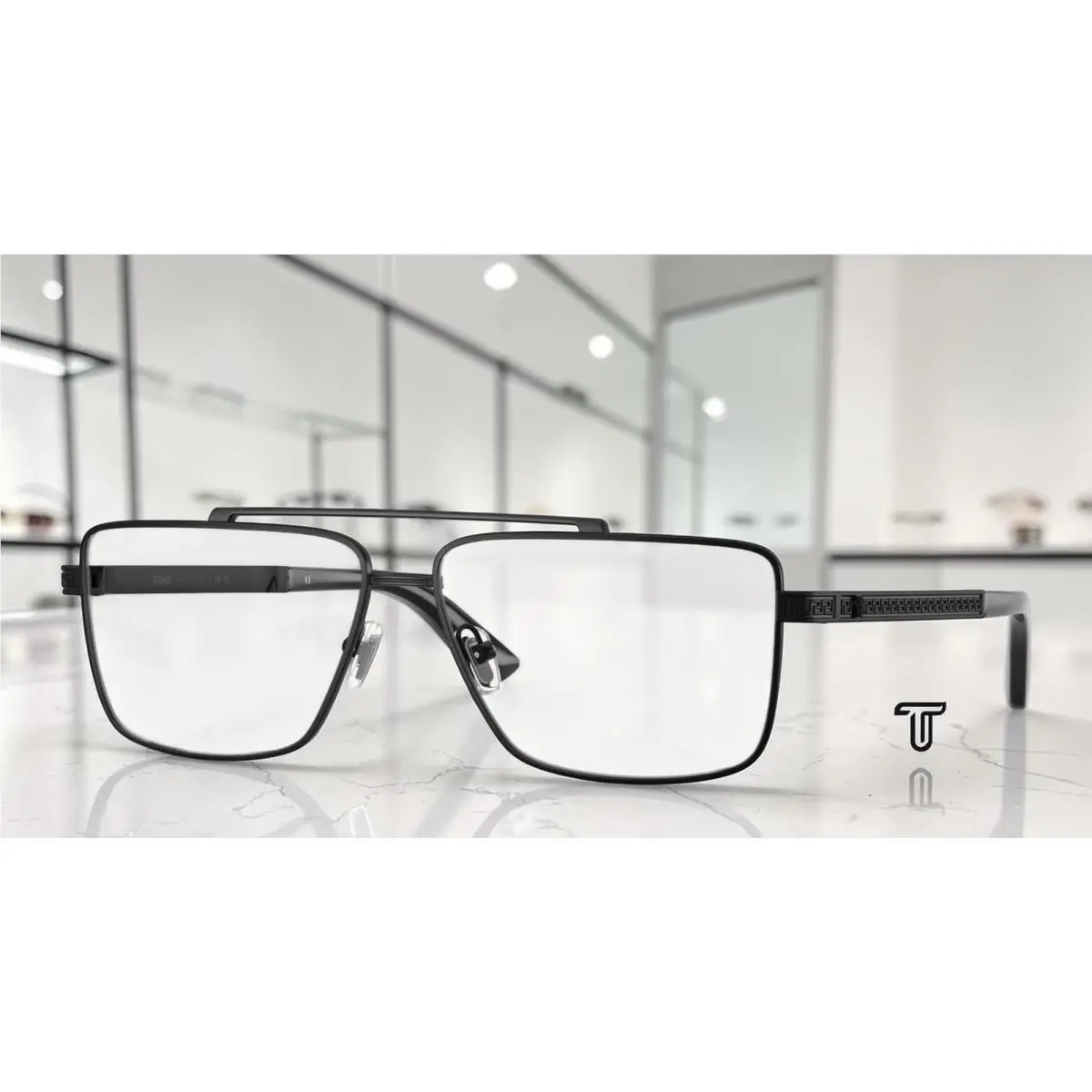 Versace VE1315 1261 Matte Black Demo Lens 56 mm Men`s Eyeglasses