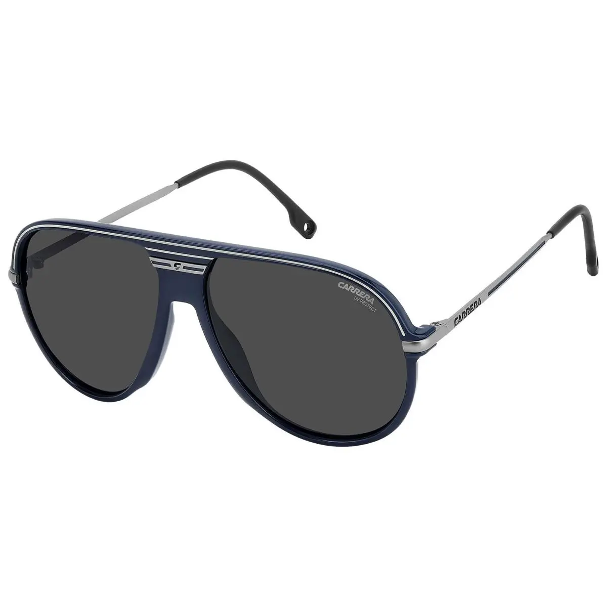 Carrera Men`s Blue Sport Aviator Sunglasses w/ Slim Temples - CSPORT06S-0PJP-IR - Frame: Blue, Lens: Grey