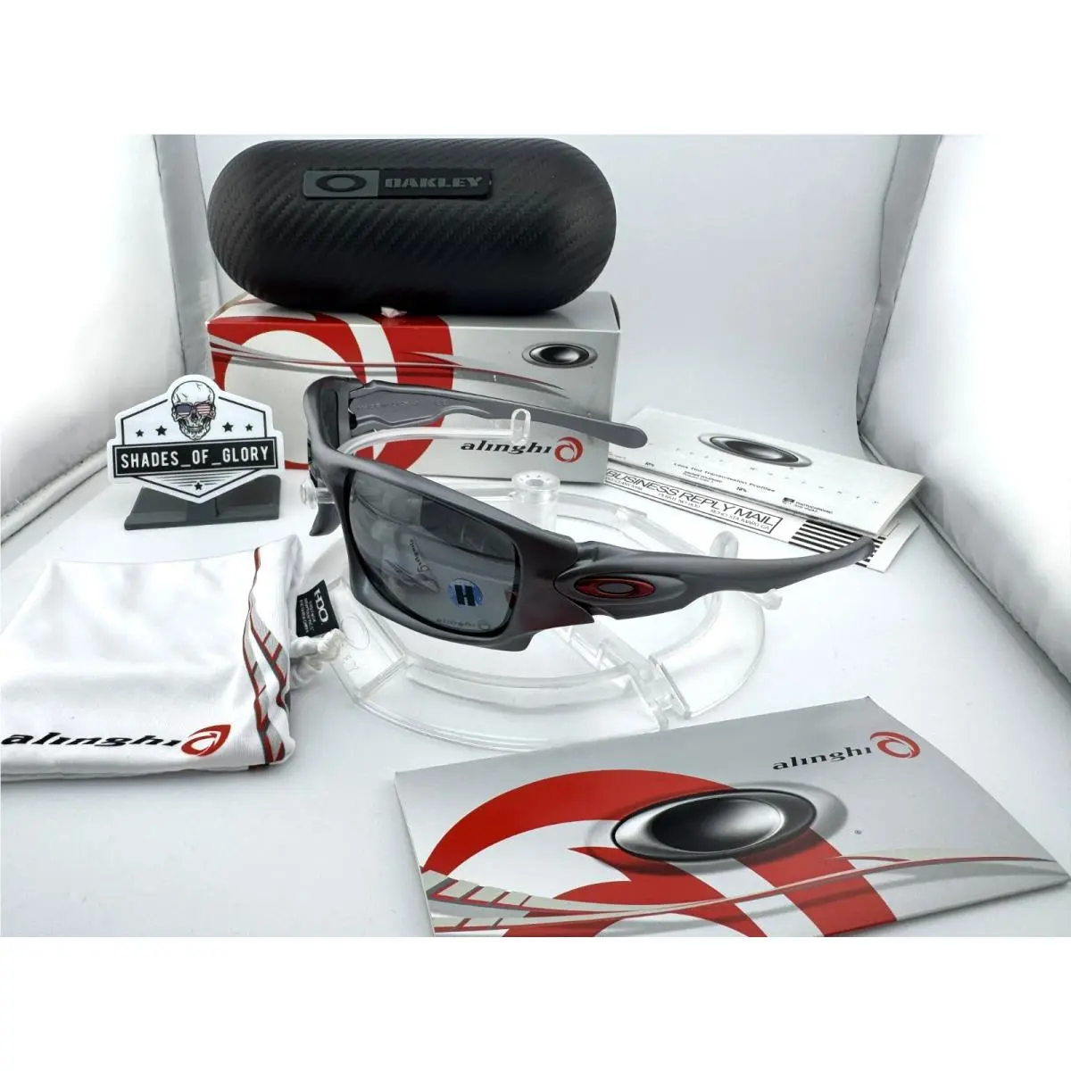 Ten X Alinghi Dark Grey W/ Black Iridium Polarized Sunglasses OO9128-08 by Oakley