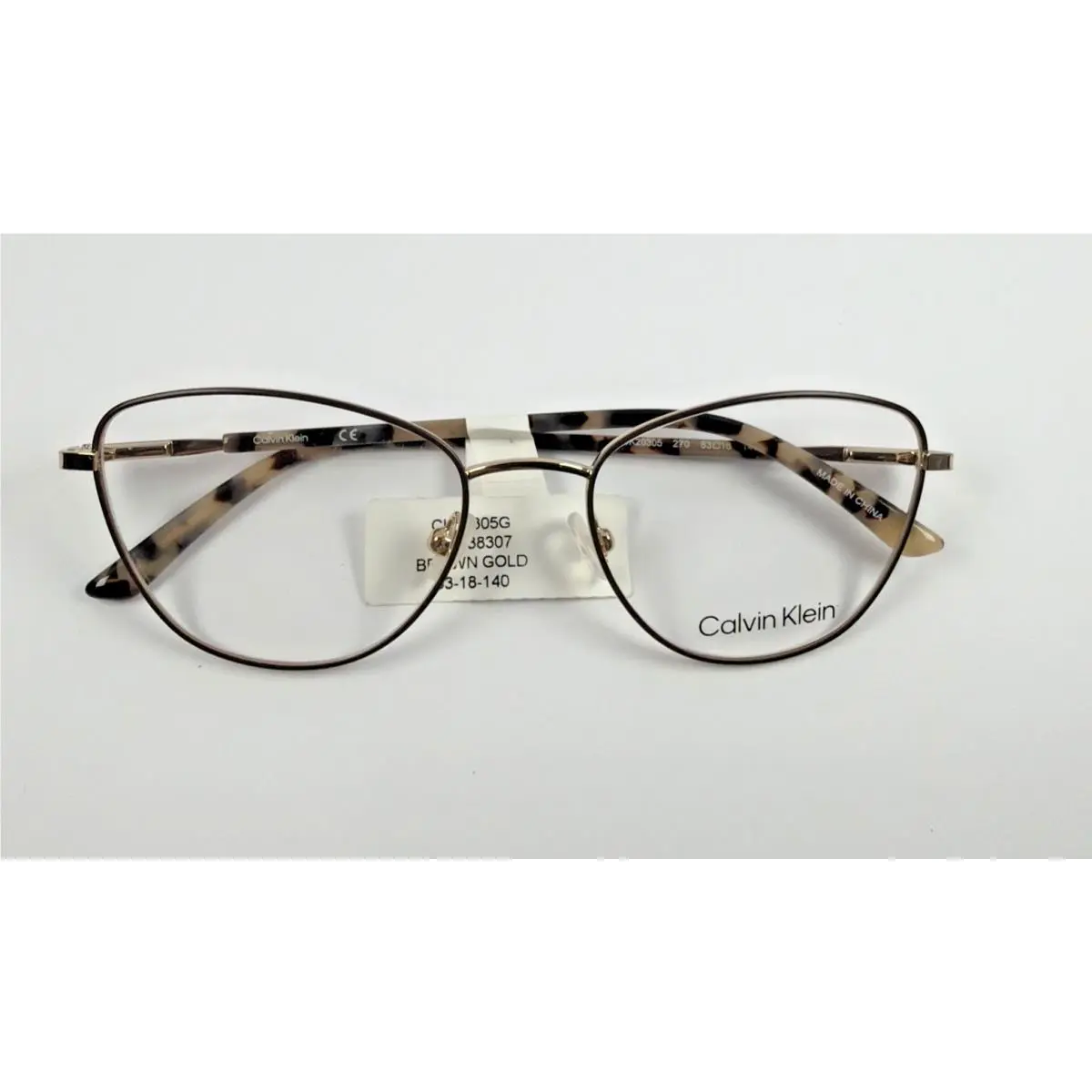 Calvin Klein CK20305 270 Brown Gold 53-18-140 Eyeglass Frames Flex Hinges P203