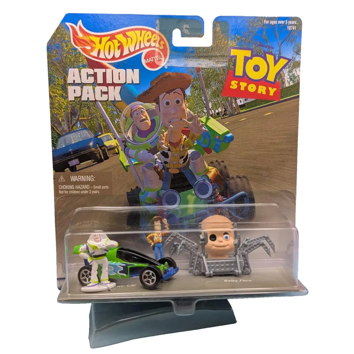 1998 Hot Wheels Action Pack Toy Story Baby Face/rc Car/woody/buzz - Nip Mattel
