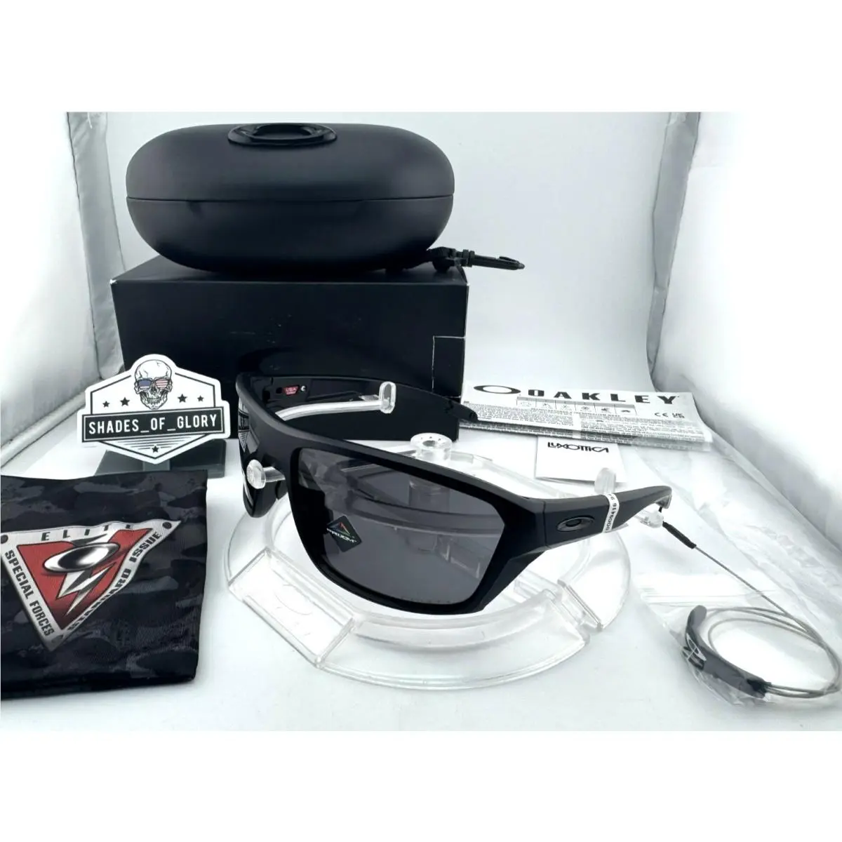 Split Shot SI Matte Black W/ Prizm Grey Sunglasses Leash Case OO9416-10 by Oakley