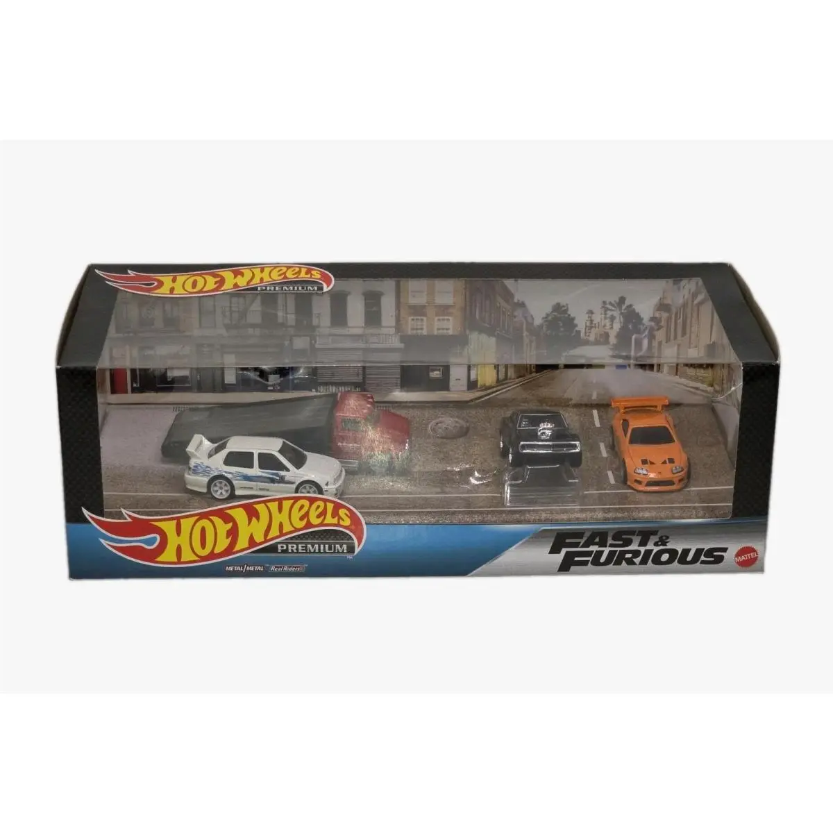 Hot Wheels Premium Fast Furious 1:64 Diecast Box Set Jetta Charger Supra