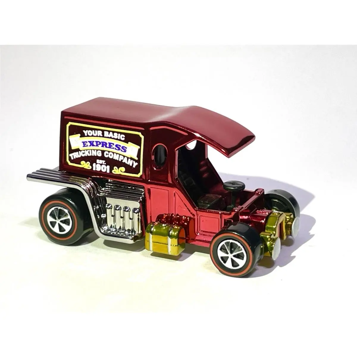 Custom Made Hot Wheels T -totaller Spectraflame Chrome Red Redline 1/1