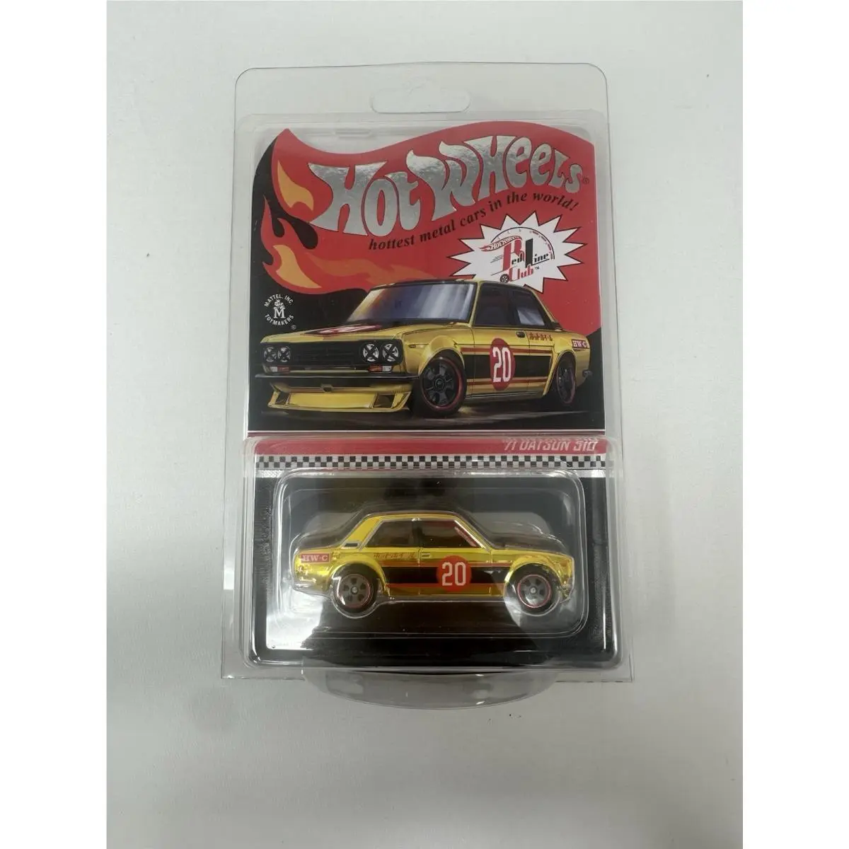 Hot Wheels Rlc Exclusive `71 Datsun 510 - Red Line Club 2020 Low Spectraflame