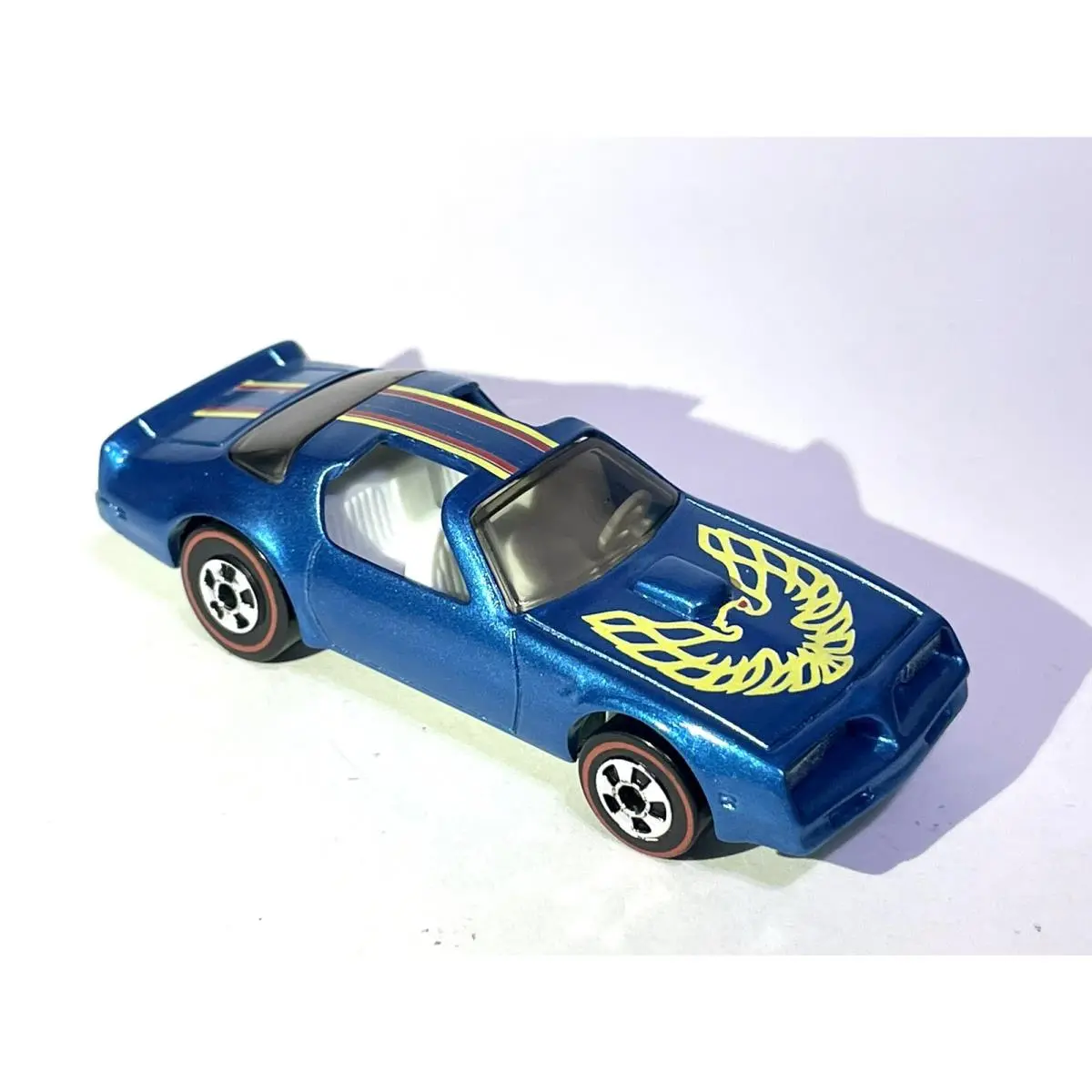 ⬜ ￼ Custom Made Hot Wheels Hot Bird - Metallic Blue Redline Hotbird
