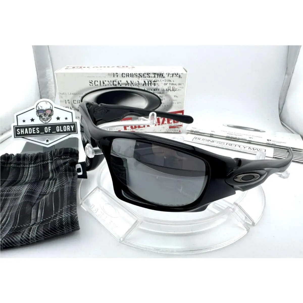 Oakley Ten X Polished Black W/ Black Iridium Polarized Sunglasses OO9128-05