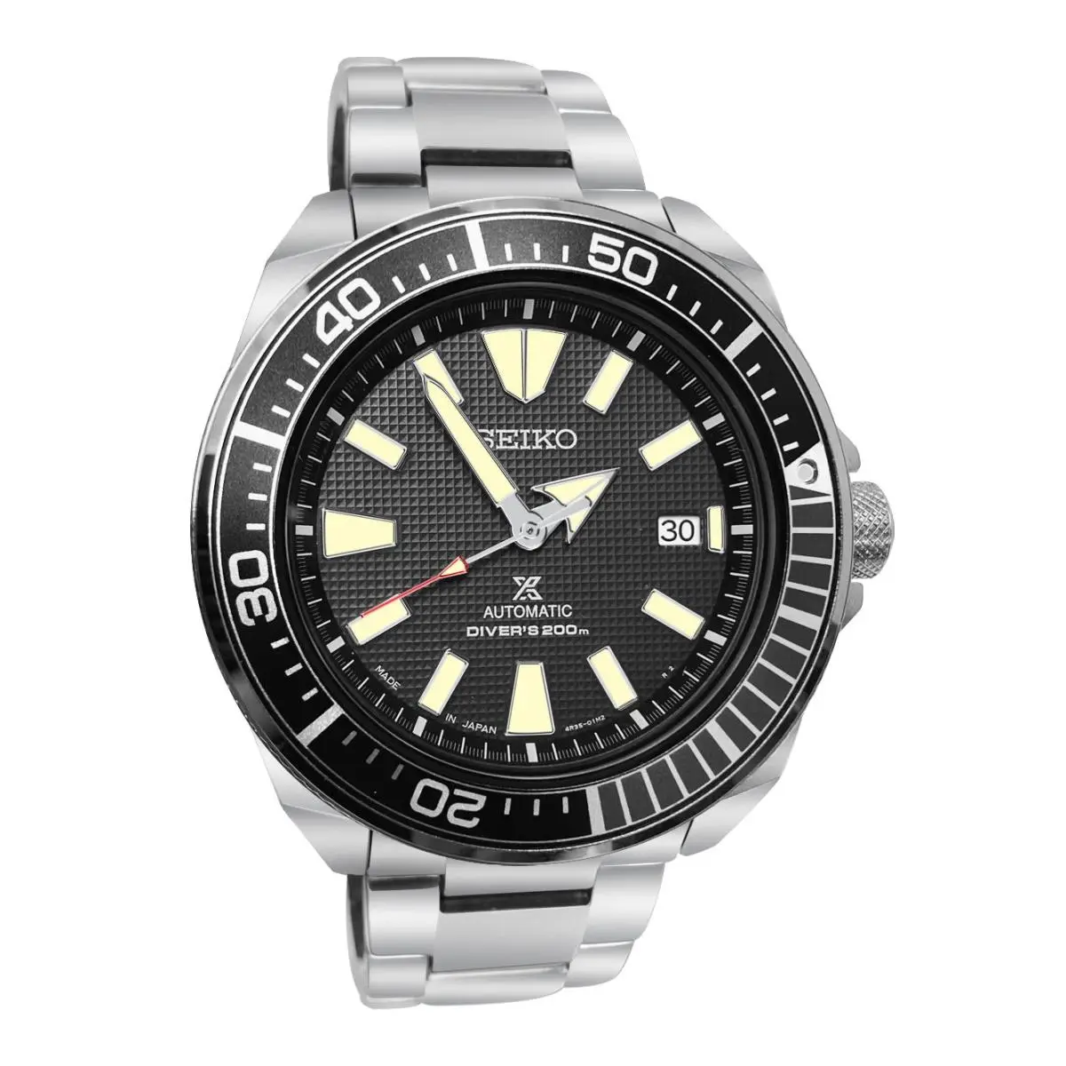 Seiko Prospex Automatic SRPF03 Black Date Dial Silver Steel Bracelet Watch