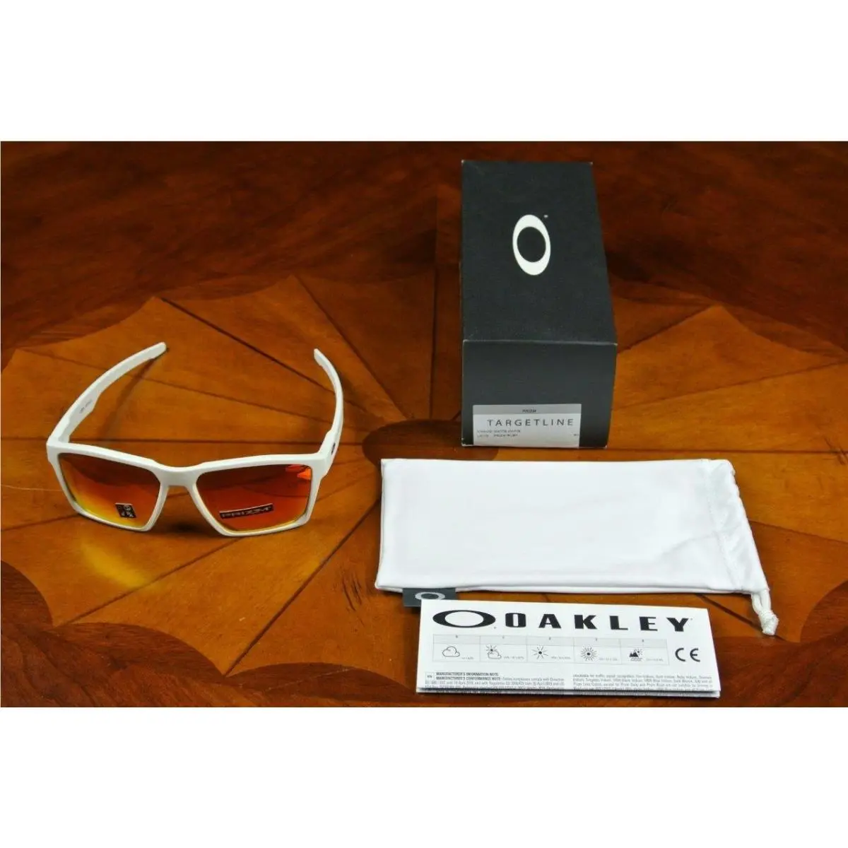 Target Line Sunglasses Matte White w/ Prizm Ruby OO9397-0358 by Oakley