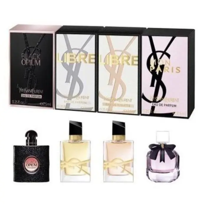 Yves Saint Laurent 4 Pcs Mini Set Libre Le Parfum Opium Black Mon Paris 0.25 oz
