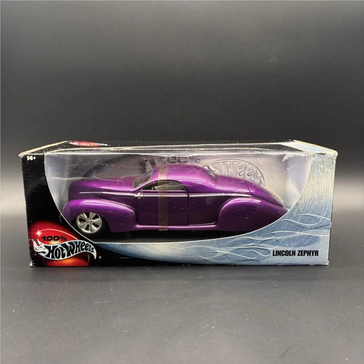 Hot Wheels 1937 Custom Lincoln Zephyr 1:18 Scale Purple Diecast Model Car