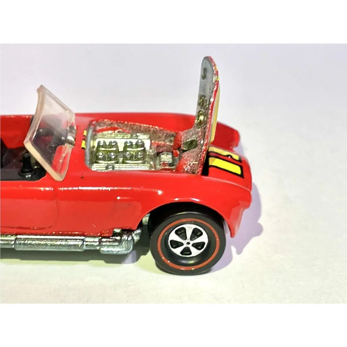Hot Wheels Classic Cobra Red - Custom Made - Redline - Gloss Red