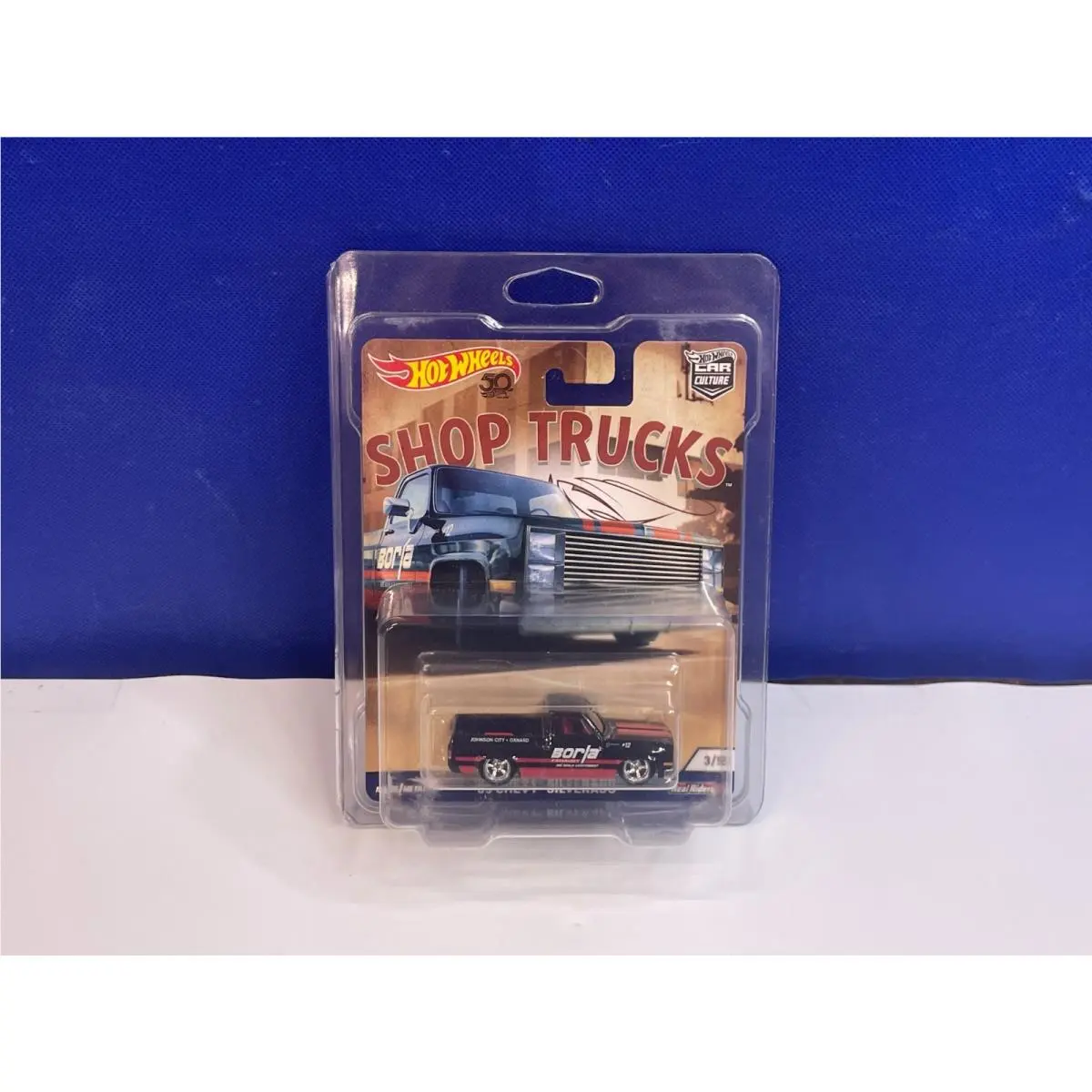 Hot Wheels 1/64 Scale Car Culture Shop Trucks Borla 1983 Chevy Silverado