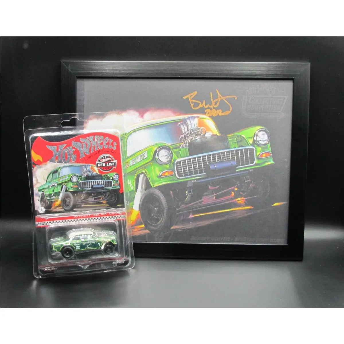 Hot Wheels `55 Chevy Gasser Triassic-five 2022 Collectors Convention Poster
