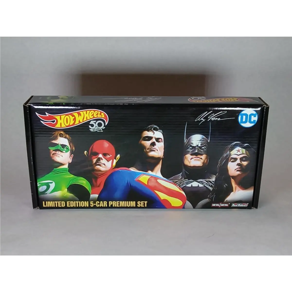 Hot Wheels 2018 Premium Pop Culture DC Comics Alex Ross 5 Car Boxed Set