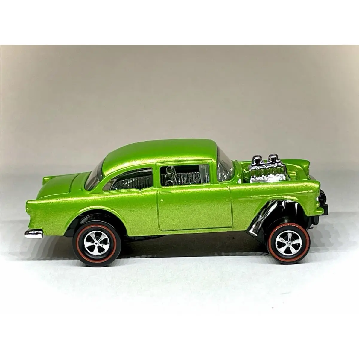 Hot Wheels Chevy Bel Air Gasser “custom Made “ Metallic Lime Green Redline