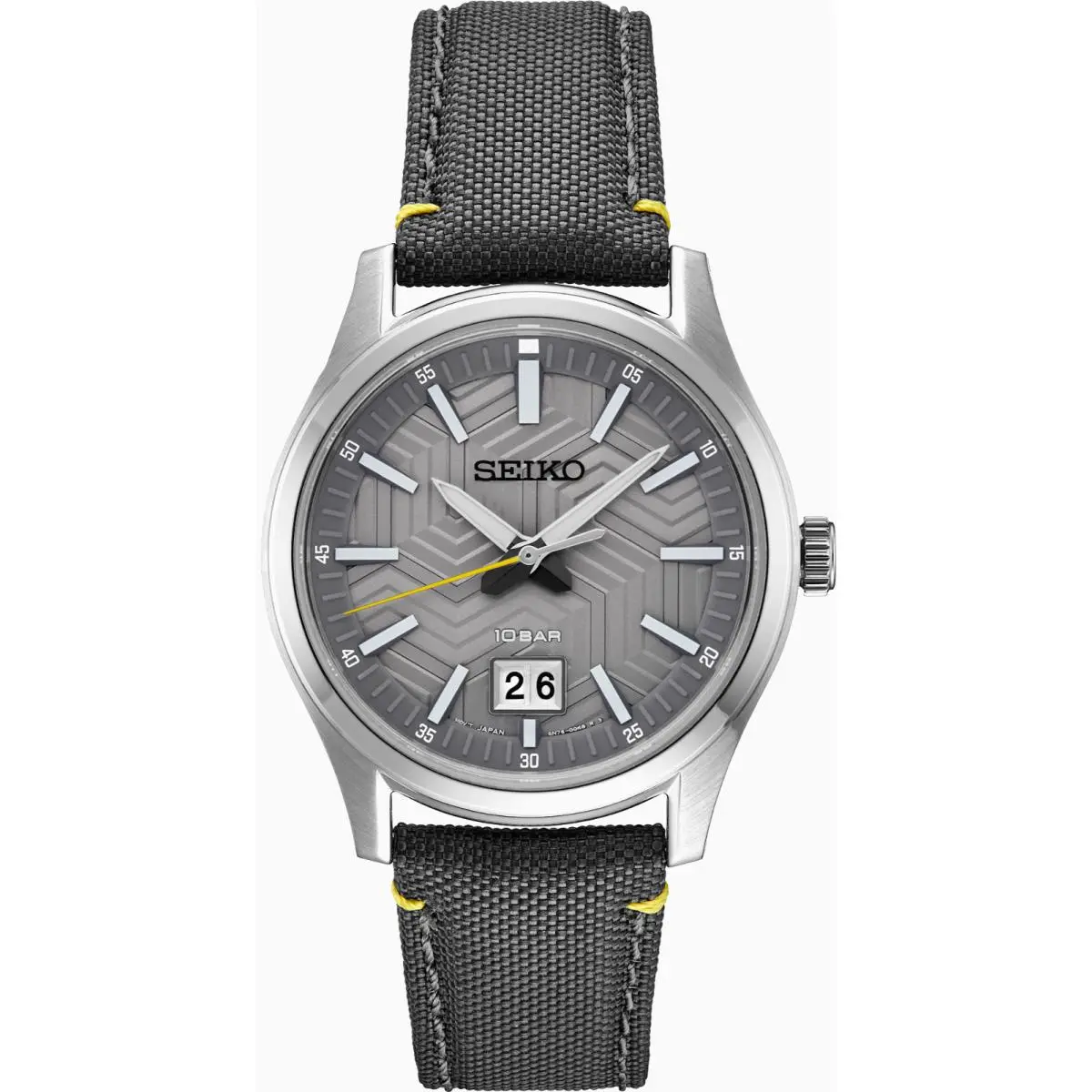 Seiko SUR543 Essentials Gray Dial Quartz 6N76 Bigdate Sapphire 100M Lumibrite WR