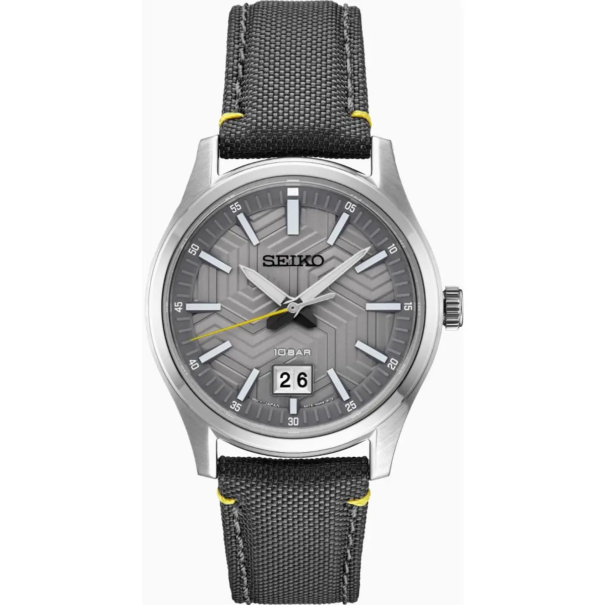 Seiko SUR543 Essentials Gray Dial Quartz 6N76 Bigdate Sapphire 100M Lumibrite WR
