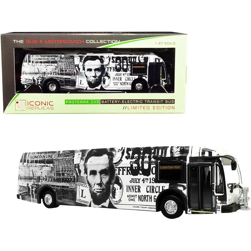 Proterra ZX5 Battery Electric Transit Bus 1/87 Downtown Reno Lincoln Line 9 HO