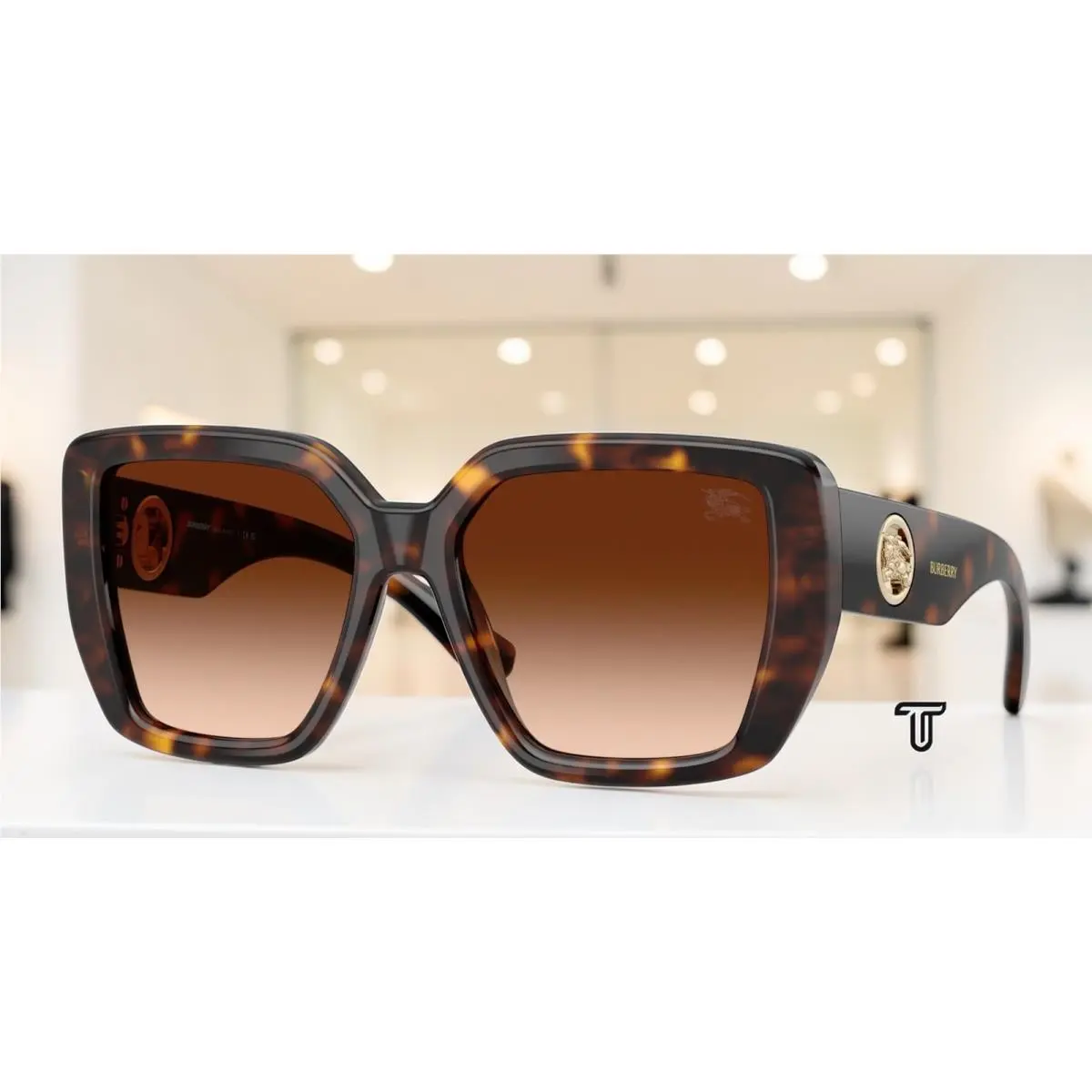 Burberry BE4471 300274 Dark Havana Brown Gradient 54 mm Women`s Sunglasses