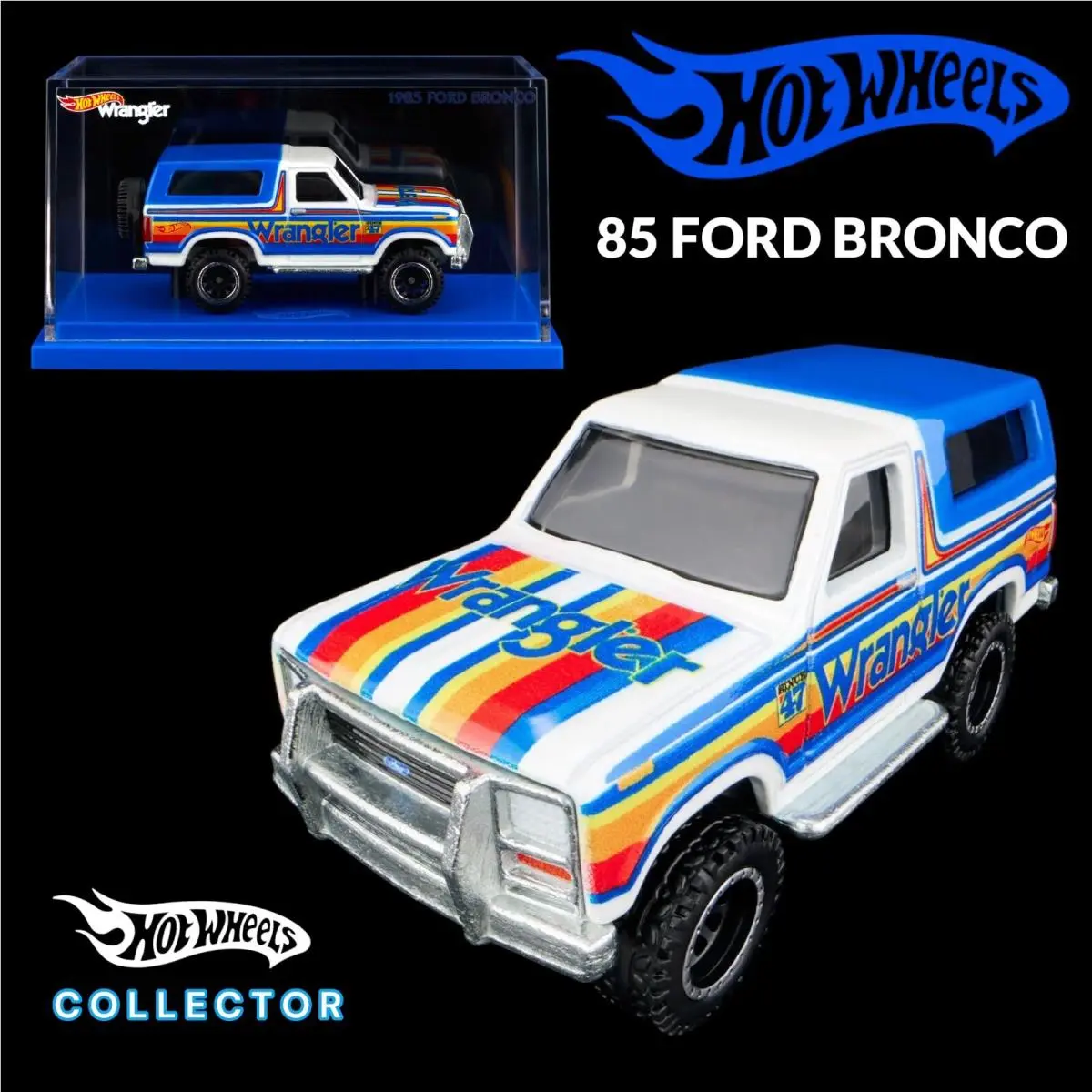 Hot Wheels Collectors Rlc Hot Wheels Wrangler ’85 Ford Bronco. Display Case