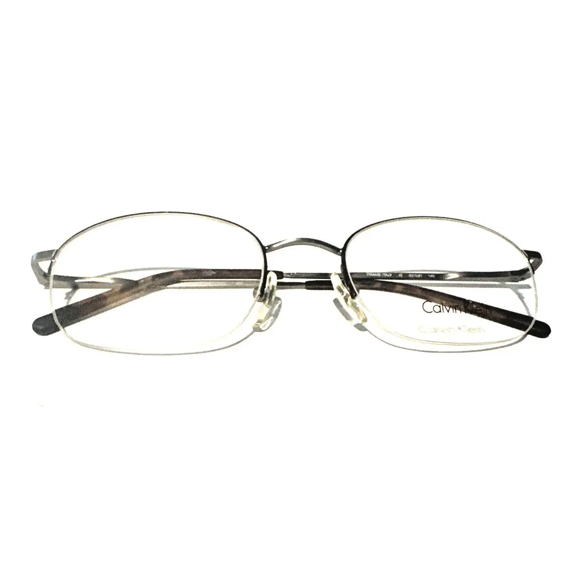 Old Stock Vintage Calvin Klein Eyeglasses 263 Gunmetal Semi-rimless
