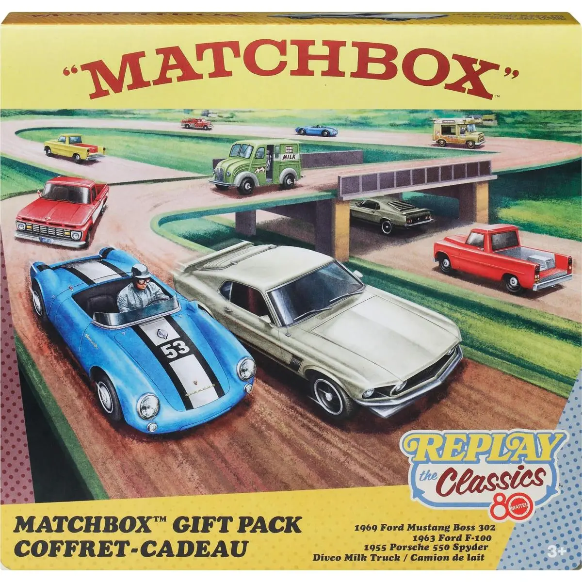 Matchbox Mattel 80Th Anniversary 4-Pack Of Die-cast 1:64 Scale Toy Cars Trucks