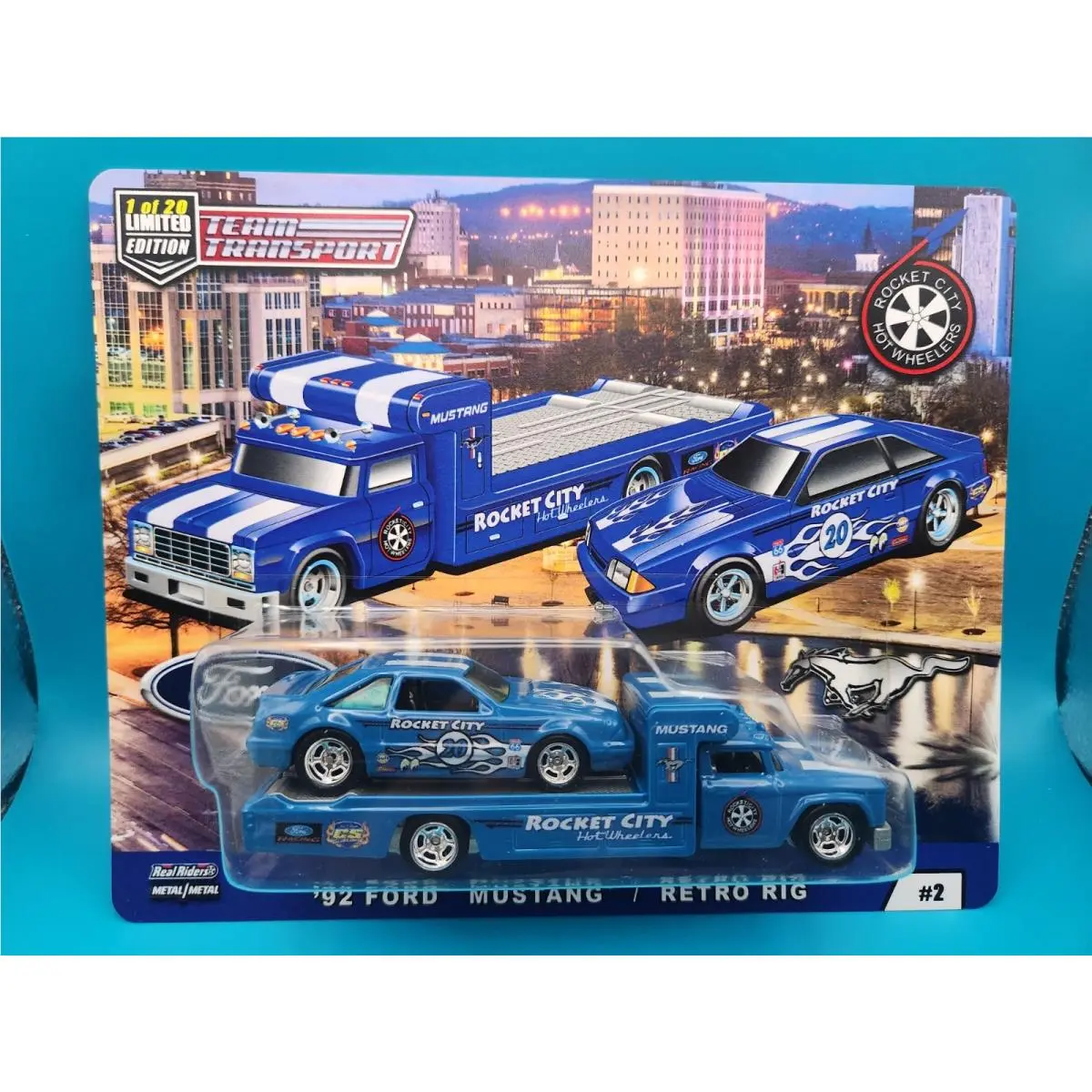 Rocket City Hotwheelers `92 Ford Mustang / Retro Rig Member`s Only Club Car 2